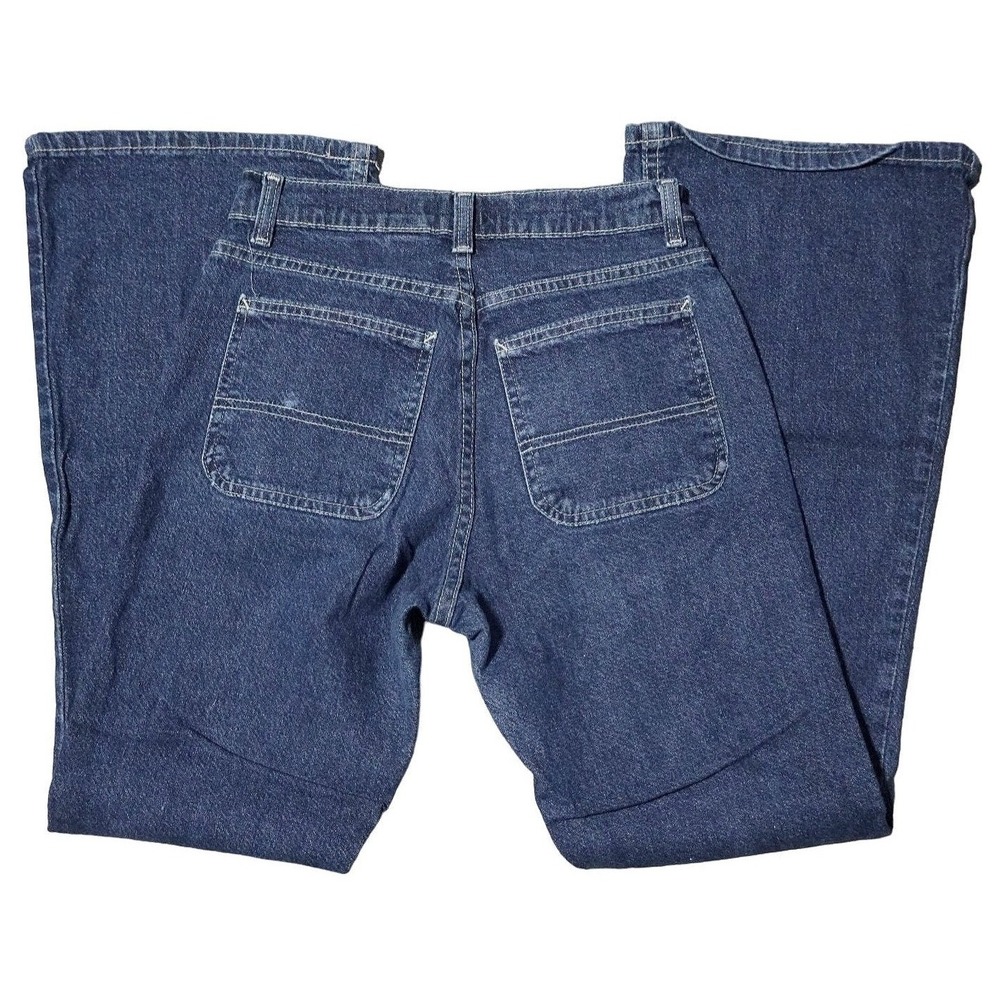 Y2K Old Navy Flare Jeans Women 2 Blue Mid Rise Stretch Denim